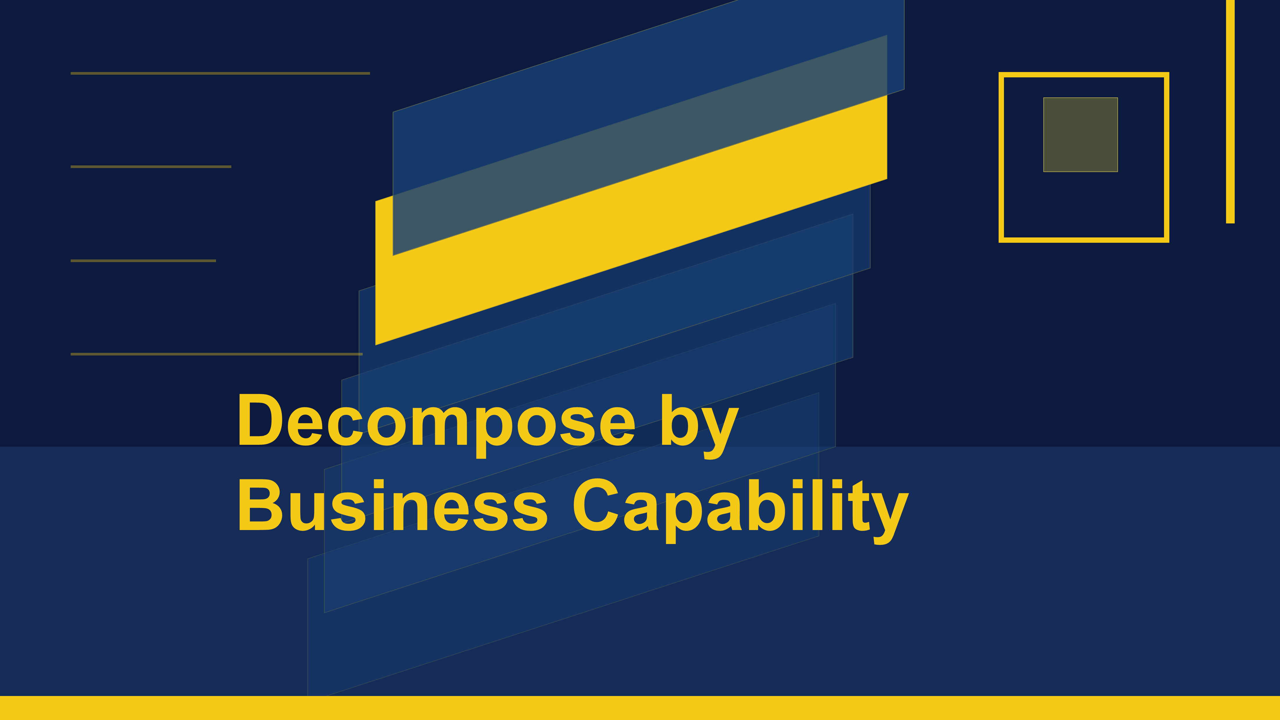 Day 1: Decompose by Business Capability